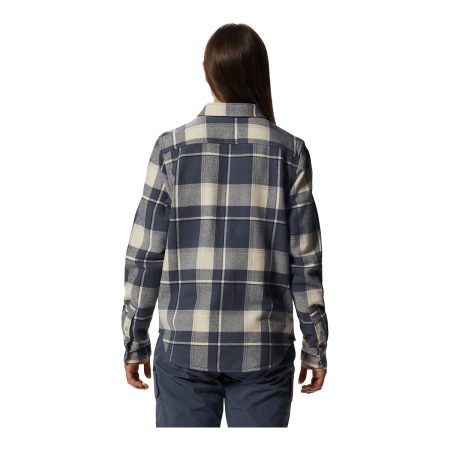 Mountain Hardwear Women's Plusher Button Up Flannel Plaid Shirt