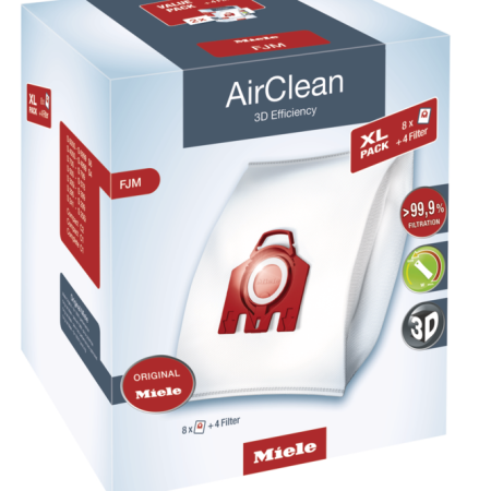 Miele AirClean 3D Efficiency FJM Dust Bags Value Pack, 8-pk