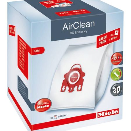 Miele AirClean 3D Efficiency FJM Dust Bags Value Pack, 8-pk