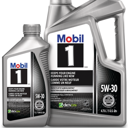 Mobil 1™ 5W30 Synthetic Engine/Motor Oil Set, 4.73-L + 1-L