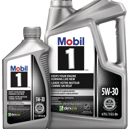 Mobil 1™ 5W30 Synthetic Engine/Motor Oil Set, 4.73-L + 1-L