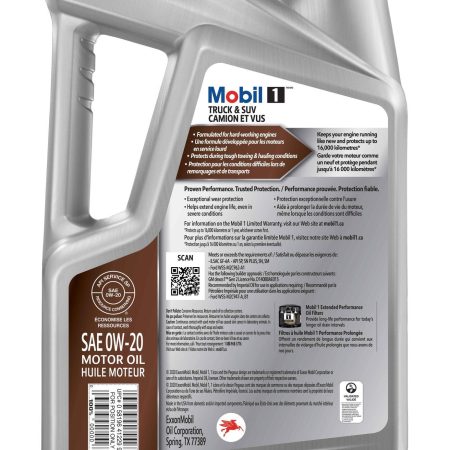 Mobil 1™ Truck & SUV 0W20 Synthetic Engine/Motor Oil, 4.73-L