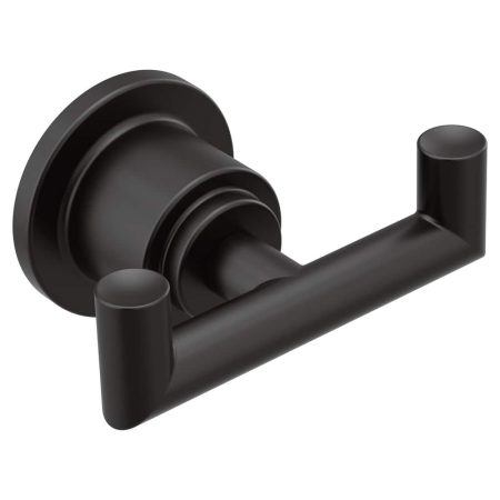 Moen Arris Modern Double Robe Hook, Matte Black