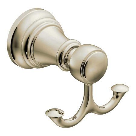 Moen Weymouth Double Robe Hook, Polished Nickel