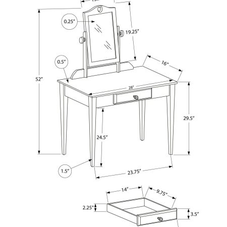 Monarch Specialities Contemporary Vanity