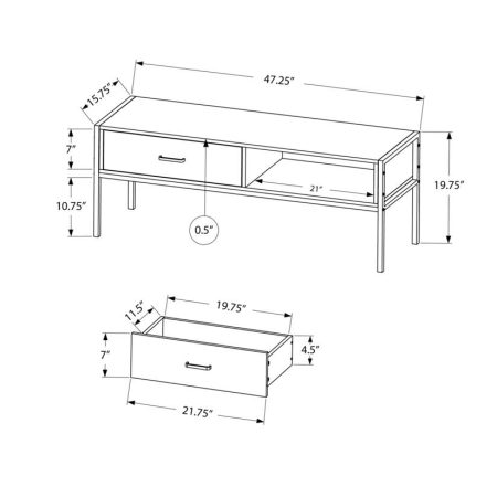 Monarch Specialities Industrial TV Stand