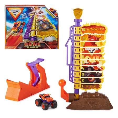 Monster Jam El Toro Loco Big Air Challenge Trucks Playset, Ages 4+