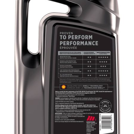 MotoMaster High Mileage 0W20 Synthetic Engine/Motor Oil, 5-L