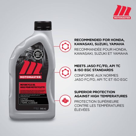 MotoMaster 2-Stroke Motorcycle Oil 50:1 Fuel Ratio, 946-mL