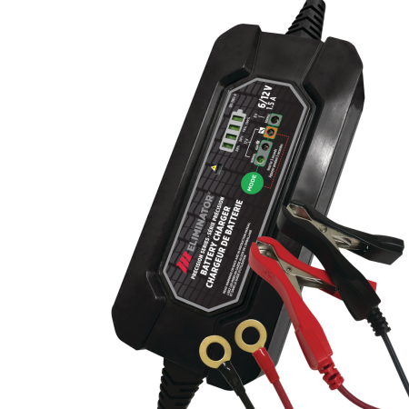 MotoMaster Eliminator Precision Series Smart Battery Charger/Maintainer, Fully Automatic, 1.5-Amp, 6V/12V