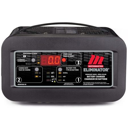 MotoMaster Eliminator Workshop Series Smart Battery Charger, Fully Automatic, 15/3-Amp, 6V/12V,