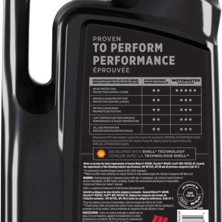 MotoMaster 5W20 Conventional Engine/Motor Oil, 5-L