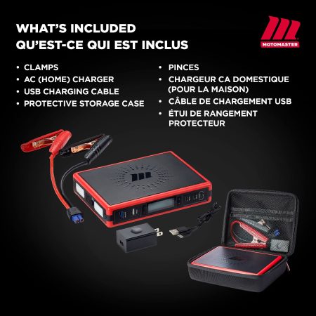 MotoMaster PowerBox® MINI Portable Power Pack & Battery Booster/Jump Starter, 1700 Peak Amps, 100W