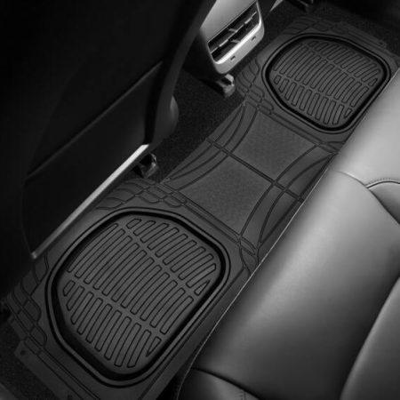 MotoMaster Truck Deep Tray Car Floor Mat, Black, 3-pk