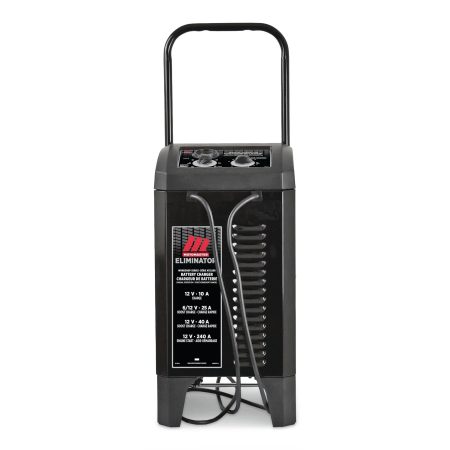 MotoMaster Eliminator Workshop Series Wheeled Battery Charger, Manually-Operated, 40/25/10-Amp, 6 & 12V, with 240-Amp Engine Start