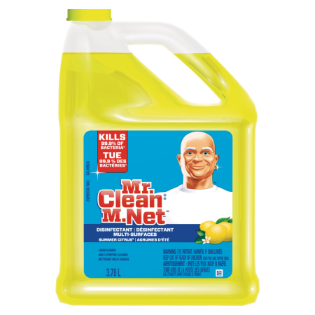 Mr. Clean Disinfectant Multi-Surface Cleaner, Summer Citrus, 3.78-L