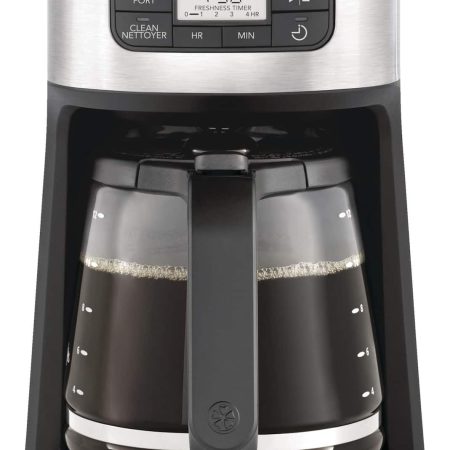 Mr. Coffee Programmable Coffee Maker w/ Glass Carafe, Automatic Cleaning Cycle, Stainless Steel, 12 Cup