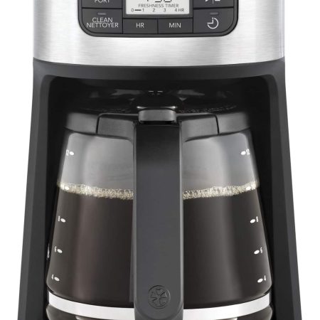 Mr. Coffee Programmable Coffee Maker w/ Glass Carafe, Automatic Cleaning Cycle, Stainless Steel, 12 Cup