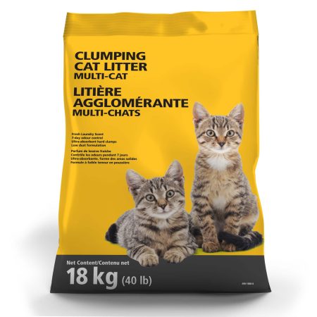 Multi-Cat Clumping Clay Cat Litter, Scented, 18-kg