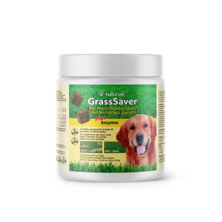 NaturVet GrassSaver® Plus Enzymes Soft Chew Supplements/Tablets for Dogs, 120 Tablets