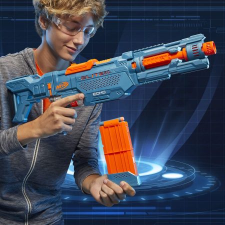 NERF Elite 2.0 Echo CS-10 Slam-Fire Blaster Set With 24 NERF Darts & 10-Dart Clip, Age 8+