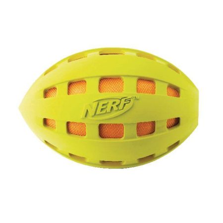 Nerf Dog Crunchable Football, Green, 7-in