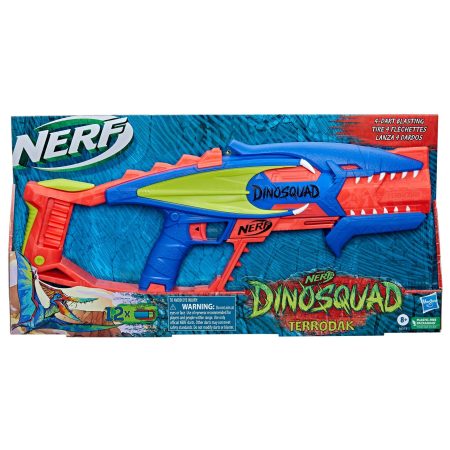 NERF DinoSquad Terrodak Foam Dart Blaster with 12 NERF Elite Foam Darts, Ages 8+