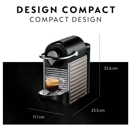 Nespresso Pixie Espresso Machine by Breville, Titan