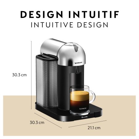 Nespresso Vertuo Coffee & Espresso Machine by Breville, Chrome