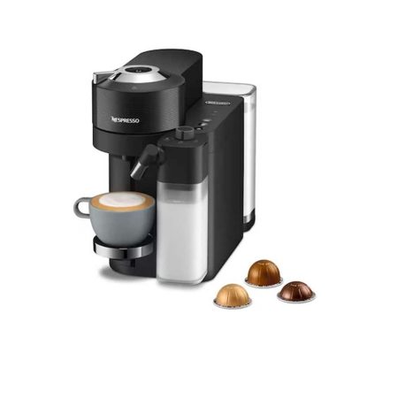 Nespresso Vertuo Lattissima Coffee & Espresso Brewing Machine with 10 Capsule Storage Capacity by DeLonghi, Black, 1-Cup