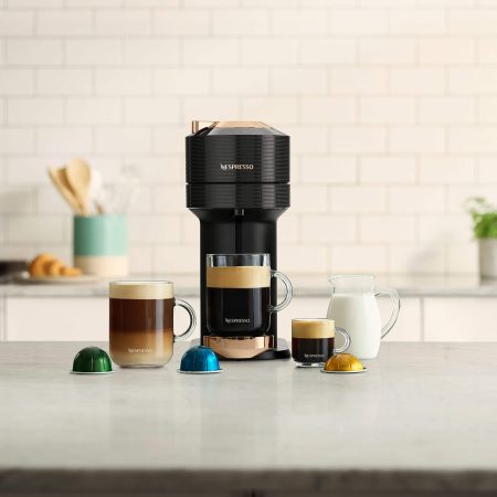 Nespresso Vertuo Next Premium Coffee & Espresso Machine by DeLonghi, Rose Gold/Black