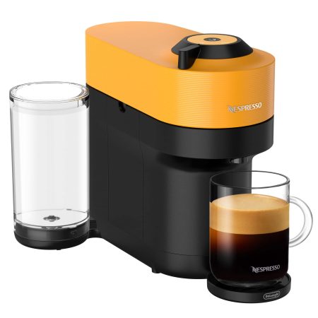 Nespresso VPOP+ Ultra-Compact Coffee & Espresso Machine by DeLonghi, 5 Cup Sizes, Mango Yellow