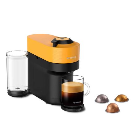 Nespresso VPOP+ Ultra-Compact Coffee & Espresso Machine by DeLonghi, 5 Cup Sizes, Mango Yellow