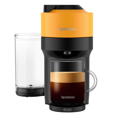 Nespresso VPOP+ Ultra-Compact Coffee & Espresso Machine by DeLonghi, 5 Cup Sizes, Mango Yellow