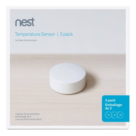 Google Nest Temperature Sensor, White, 3-pk