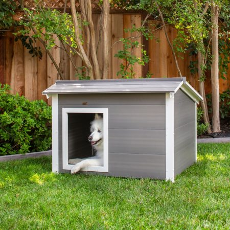 New Age Pet® ThermoCore™ Insulated Outdoor ECOFLEX® Dog House, Grey, X-Large