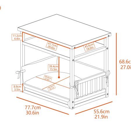 New Age Pet® ECOFLEX® Sundown Nightstand Pet Bed with Cushion, Assorted Colours