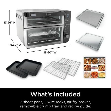 Ninja® Double Door 12-in-1 Countertop Electric Convection Oven & Air Fryer with FLEXDOOR™