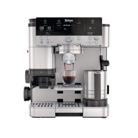 Ninja Semi-Automatic Espresso Maker with Integrated Conical Burr Grinder, Grey