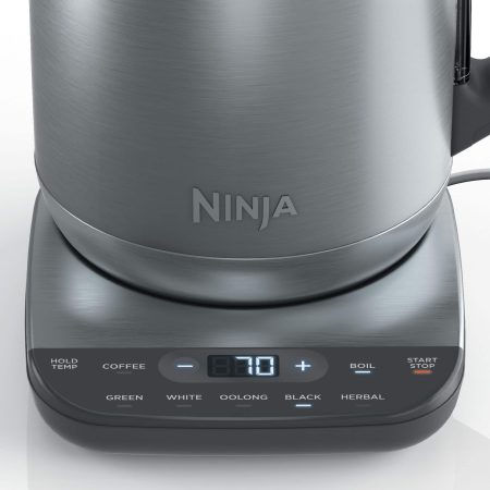 Ninja Precision Temperature Electric Kettle w/ 7 Preset Temperatures, Stainless Steel, 1.7-L