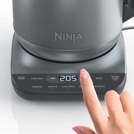 Ninja Precision Temperature Electric Kettle w/ 7 Preset Temperatures, Stainless Steel, 1.7-L