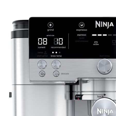 Ninja Semi-Automatic Espresso Maker with Integrated Conical Burr Grinder, Grey