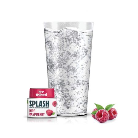 Ninja Thirsti™ Splash Tart Raspberry Flavoured Water Drops, Unsweetened Fruit Essence, 60-mL