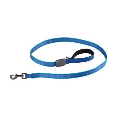 Nite Ize NiteDog Rechargeable LED Dog Leash, Water-Resistant and Reflective, 5-ft, Blue