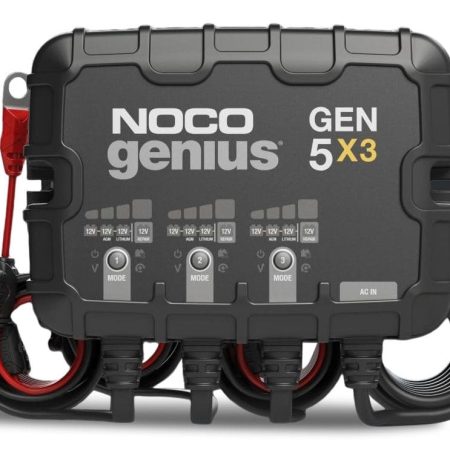 NOCO GEN5X3 Onboard Smart Battery Charger/Maintainer/Desulfator, 3-Bank, 15-Amp, 12V