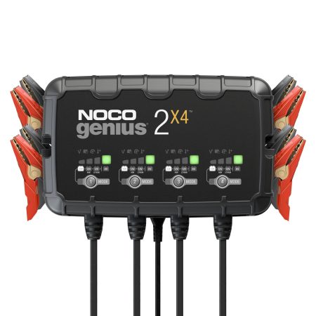 NOCO GENIUS2X4 Smart Battery Charger/Maintainer/Desulfator, 4-Bank, 8-Amp, 6V/12V