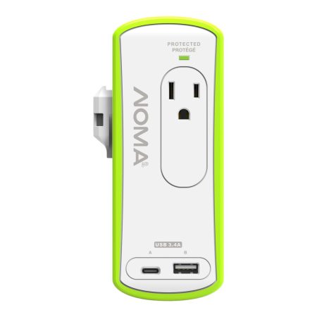 NOMA 2-Outlet USB-A/C Travel Power Bar