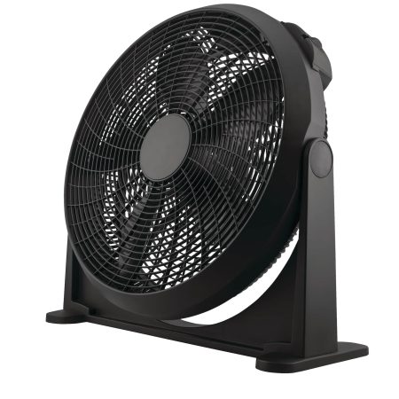 NOMA Wall Mounted 5-Blade Portable Air Circulating Wall Fan, 3-Speed, Black, 20-in