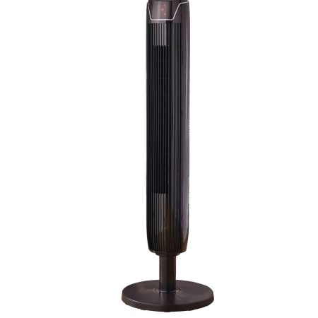 NOMA Adjustable Oscillating Tower Fan w/Remote Control, 3-Speed, Black, 42-in