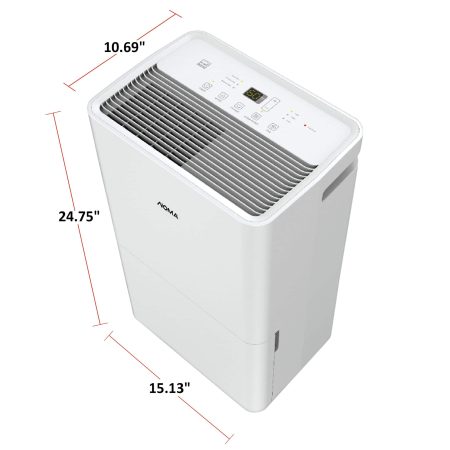 NOMA 50 Pint LED Dehumidifier with Pump, Bucket/Continuous Drain, ENERGY STAR® Most Efficient, White